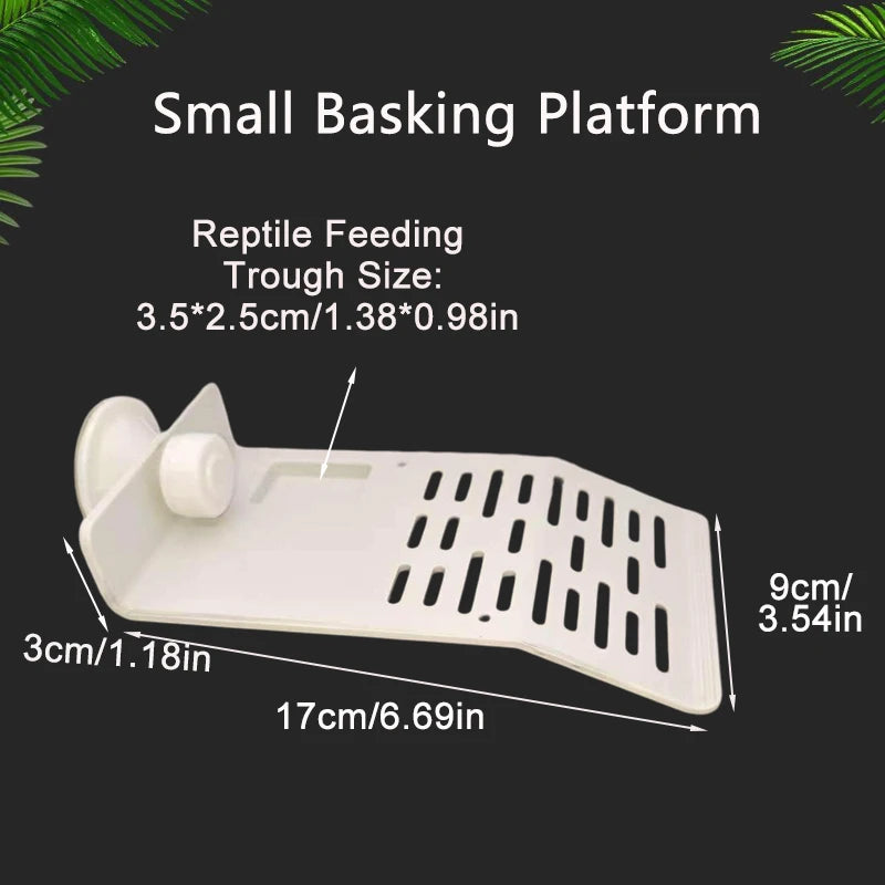 Turtle Basking Drying Resting Sun Platform Mat Dock, Climbing Ladder for Amphibians and Reptiles, Turtle Land Island Habitat