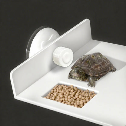 Turtle Basking Drying Resting Sun Platform Mat Dock, Climbing Ladder for Amphibians and Reptiles, Turtle Land Island Habitat