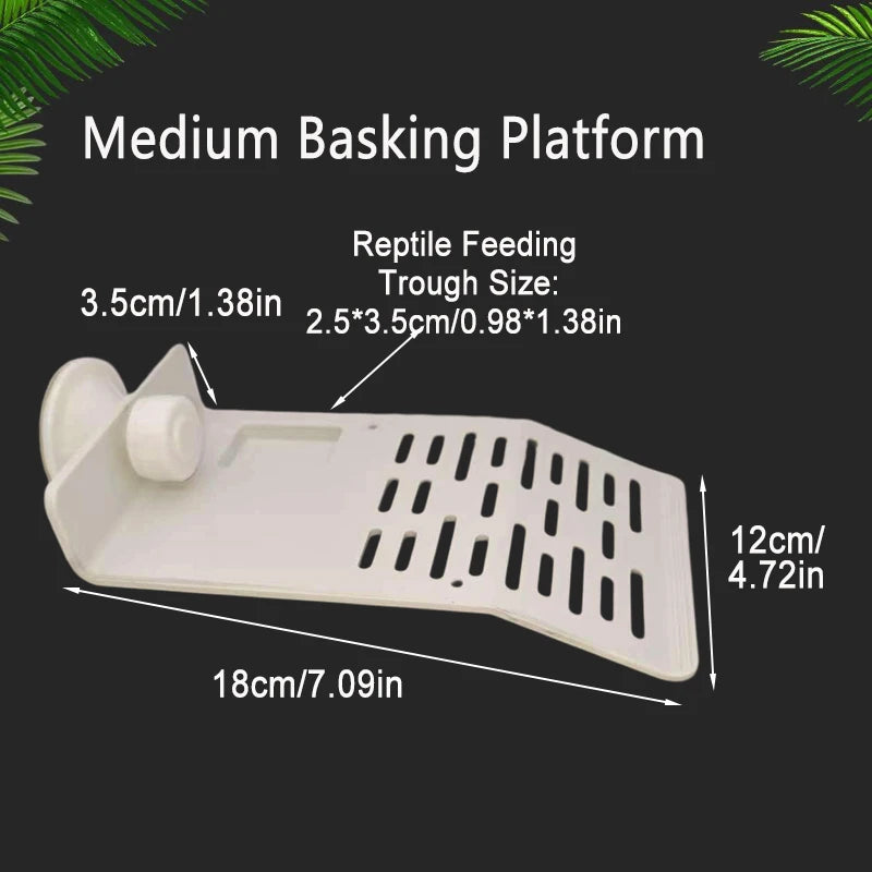 Turtle Basking Drying Resting Sun Platform Mat Dock, Climbing Ladder for Amphibians and Reptiles, Turtle Land Island Habitat