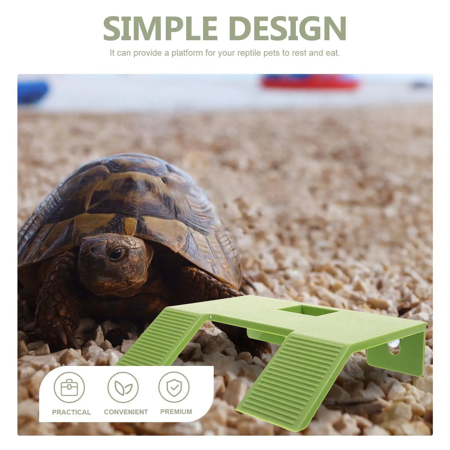 Turtle Basking Platform Small Green Wear Resistant Lightweight Plastic Stable Aquarium Reptile Rest Stand Floating Island
