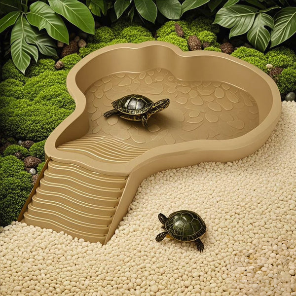 Tortoise Water Dish with Ramp Shallow