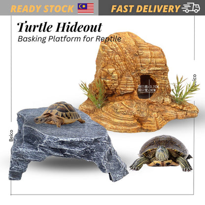 Turtle Basking Platform Terrarium Hideout Tortoise Resin Rock