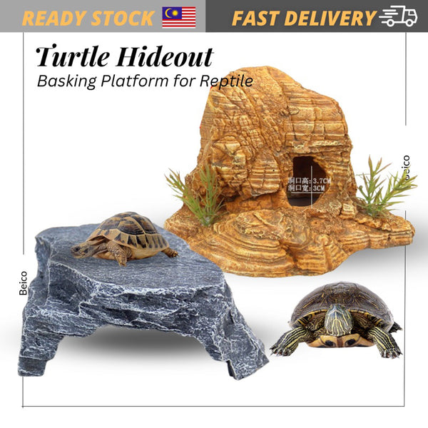 Turtle Basking Platform Terrarium Hideout Tortoise Resin Rock